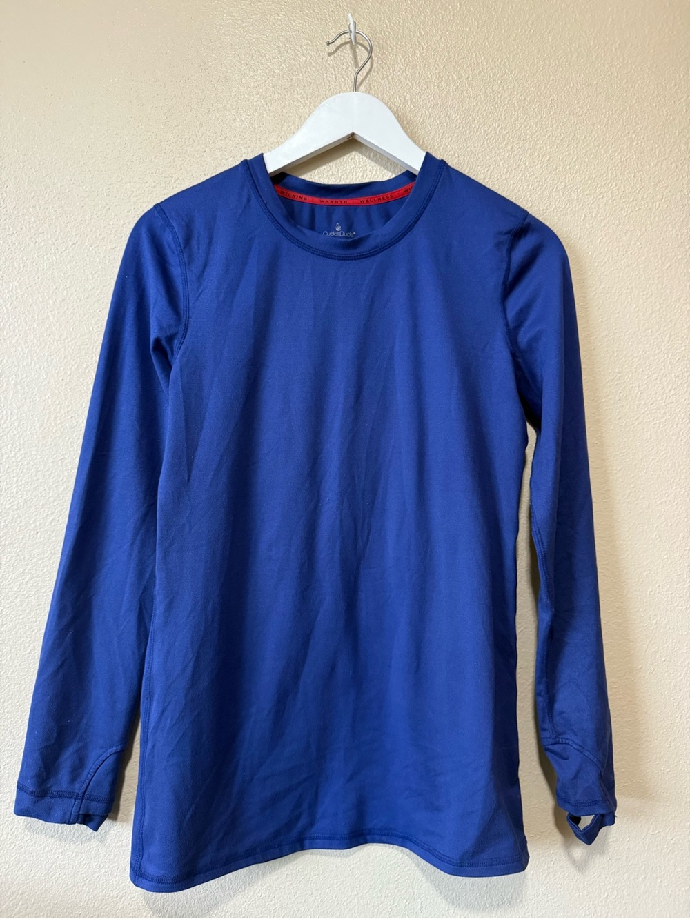 Cuddl Duds Deep Blue Long Sleeve Crew Tee